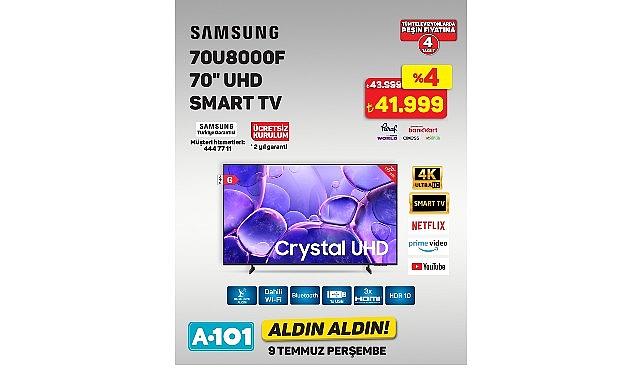 A101'de Elektrikli Araçlar ve Akıllı TV'ler Indirimde!