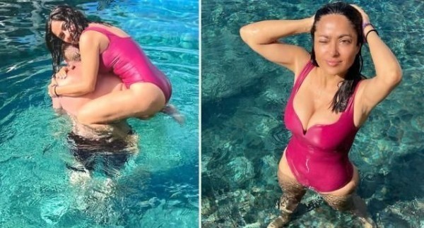 Salma Hayek, eşiyle beraber tatil pozlarını paylaştı: Tatil pozları, düşman çatlattı! Kocasıyla para için mi evlendi?