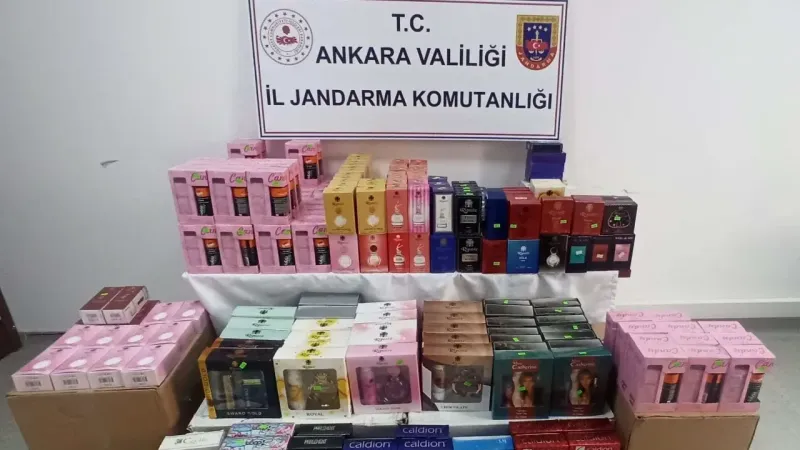  Ankara’da 1 milyon 107 bin liralık kaçak parfüm ele geçirildi