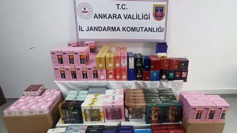 Ankara’da 1 milyon 107 bin liralık kaçak parfüm ele geçirildi
