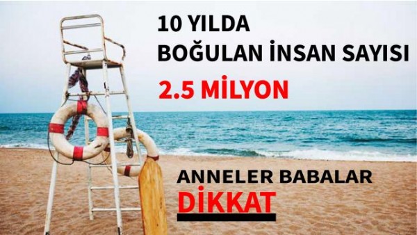  DSÖ: Son 10 Yıl İçerisinde Boğulanların Sayısı 2.5 Milyondan Fazla