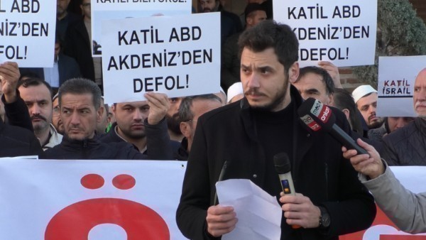 TÜGVA Ankara'dan Hacı Bayram Veli Camii'nde Filistin için basın açıklaması ve dua