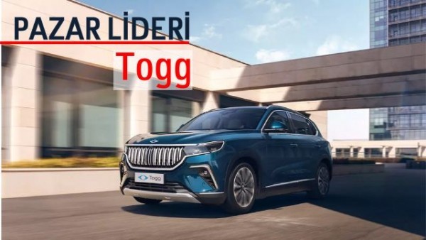  Yerli Otomobilimiz Togg Yaptığı  Satışlarla , Elektrikli SUV Segmentinde Pazar Liderliğine Yükseldi
